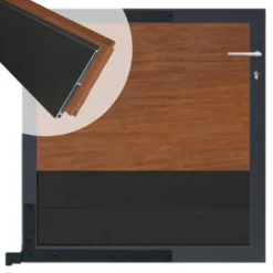 C-Wood Tuinpoort aluminium antraciet frame Mix & Match - hardhout Bamboe / alu antraciet (90 x 90 cm)