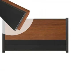 C-Wood Zelfbouw schutting hardhout Mix & Match Bamboe - antraciet - antraciet alu accessoires (180 x 90 cm)