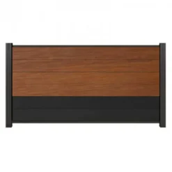 C-Wood Zelfbouw schutting hardhout Mix & Match Bamboe - antraciet - antraciet alu accessoires (180 x 90 cm)