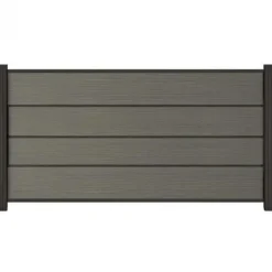 C-Wood Zelfbouw schutting composiet Modular co-ex grijs - antraciet alu accessoires (180 x 97 cm)