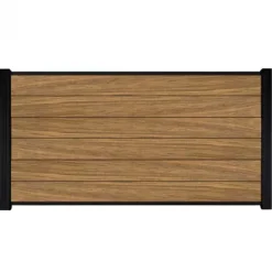 C-Wood Zelfbouw schutting hardhout Mix & Match Thermo Fraké - zwart alu accessoires (180 x 90 cm)