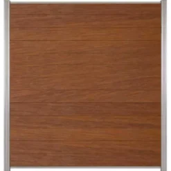 C-Wood Zelfbouw schutting hardhout Mix & Match Bamboe - blank alu accessoires (180 x 200 cm)