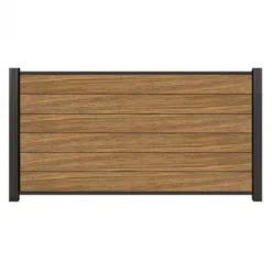 C-Wood Zelfbouw schutting hardhout Mix & Match Thermo Fraké - antraciet alu accessoires (180 x 90 cm)