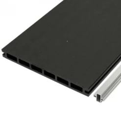 C-Wood Zelfbouw schutting composiet Modular antraciet - blank alu accessoires (180 x 97 cm)