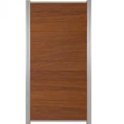 C-Wood Zelfbouw schutting hardhout Mix & Match Bamboe - blank alu accessoires (90 x 180 cm)