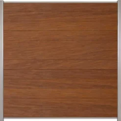 C-Wood Zelfbouw schutting hardhout Mix & Match Bamboe - blank alu accessoires (180 x 180 cm)