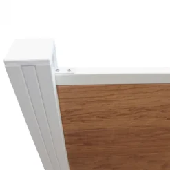 C-Wood Zelfbouw schutting hardhout Mix & Match Thermo Fraké - wit alu accessoires (180 x 90 cm)