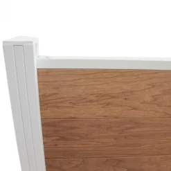 C-Wood Zelfbouw schutting hardhout Mix & Match Thermo Fraké - wit alu accessoires (180 x 90 cm)