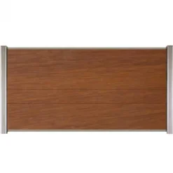 C-Wood Zelfbouw schutting hardhout Mix & Match Bamboe - blank alu accessoires (180 x 90 cm)