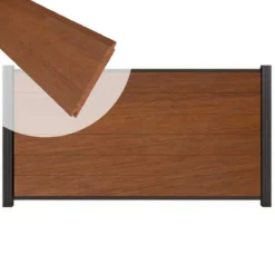 C-Wood Zelfbouw schutting hardhout Mix & Match Bamboe - antraciet alu accessoires (180 x 90 cm)