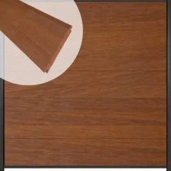 C-Wood Zelfbouw schutting hardhout Mix & Match Bamboe - antraciet alu accessoires (180 x 180 cm)