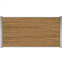 C-Wood Zelfbouw schutting hardhout Mix & Match Thermo Fraké - blank alu accessoires (180 x 90 cm)