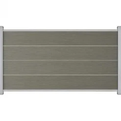 C-Wood Zelfbouw schutting composiet Modular co-ex grijs - blank alu accessoires (180 x 97 cm)