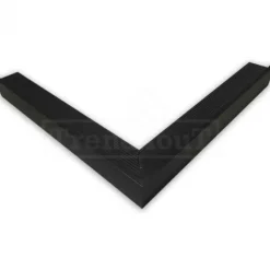 Daktrim aluminium zwart recht buitenhoek 50 x 50 cm (60 mm)