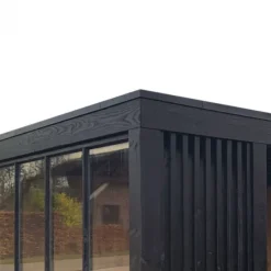 Daktrim aluminium zwart recht 250 cm (35 mm)