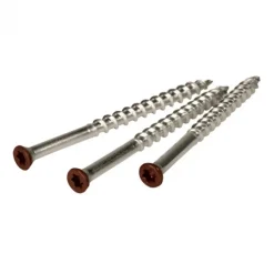 Deckwise Schroeven RVS platte kop T15 - Bruinroze (100 stuks)