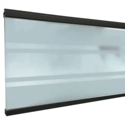Deco lamel antraciet hardglas Modular systeem met antraciet frame (180 x 21 cm)
