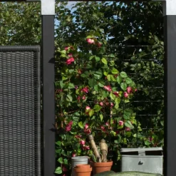 Draadmat staal - Cubic recht zwart (90 x 180 cm)