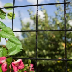 Draadmat staal - Cubic recht zwart (90 x 180 cm)