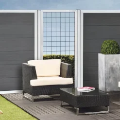 Draadscherm Forte aluminium kader met zwart draad (60 x 180 cm)