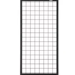 Draadscherm Forte composiet kader antraciet met zwart draad (90 x 180 cm)