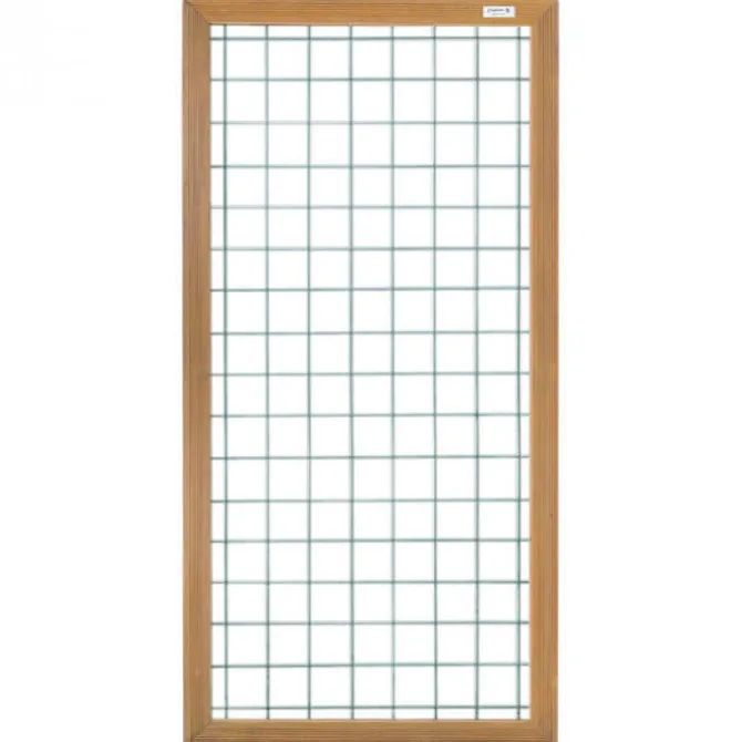 Draadscherm verzinkt met hardhout angelyn kader (90 x 180 cm)