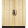 Dubbele dichte deur incl. kozijn en beslag - Rechtsdraaiend - Onbehandeld - 151,2 x 197,8 cm