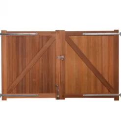 Dubbele poort hardhout bankirai Belmonte incl. beslag (300 x 180 cm)