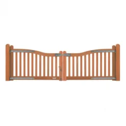 Dubbele poort hardhout bankirai Belvedere incl. beslag (300 x 85/100 cm)