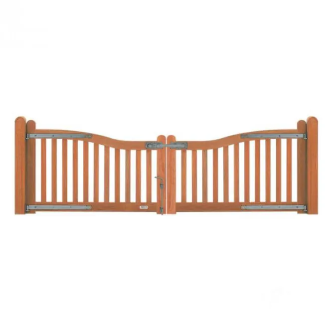 Dubbele poort hardhout bankirai Belvedere incl. beslag (300 x 85/100 cm)