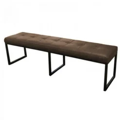 Eetkamerbank - Atlanta - leer Colorado bruin 04 - 160 cm