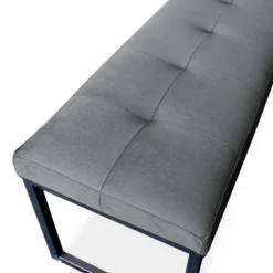 Eetkamerbank - Atlanta - stof Element cementgrijs 23 - 140 cm