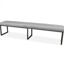 Eetkamerbank - Atlanta - stof Element lichtgrijs 04 - 200 cm