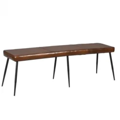 Eetkamerbank - Charleston - leer cognac - 160 cm breed