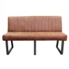Eetkamerbank - Hengelo - leer Missouri cognac 03 - 160 cm