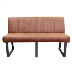 Eetkamerbank - Hengelo - leer Missouri cognac 03 - 160 cm