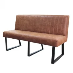 Eetkamerbank - Hengelo - leer Missouri cognac 03 - 160 cm