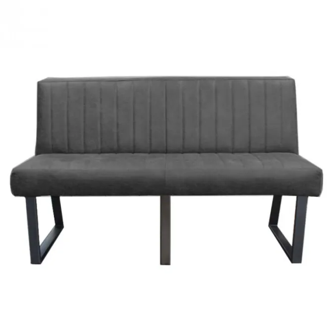 Eetkamerbank - Hengelo - leer Missouri antraciet 09 - 160 cm