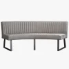 Eetkamerbank - Hengelo - stof Element lichtgrijs 04 - geschikt voor ovale tafel 240 cm