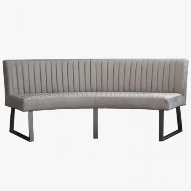 Eetkamerbank - Hengelo - stof Element lichtgrijs 04 - geschikt voor ovale tafel 240 cm