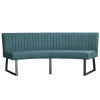 Eetkamerbank - Hengelo - stof Element petrol 14 - geschikt voor ovale tafel 200 cm