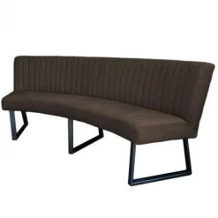 Eetkamerbank - Hengelo - stof Element antraciet 02 - geschikt voor ovale tafel 200 cm