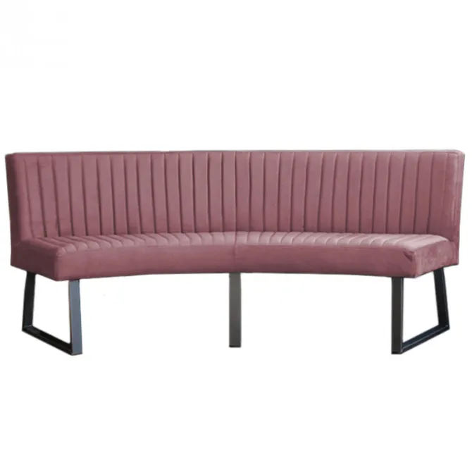 Eetkamerbank - Hengelo - stof Element roze 10 - geschikt voor ovale tafel 240 cm