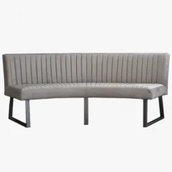 Eetkamerbank - Hengelo - stof Element lichtgrijs 04 - geschikt voor ovale tafel 200 cm