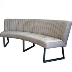 Eetkamerbank - Hengelo - stof Element lichtgrijs 04 - geschikt voor ovale tafel 200 cm