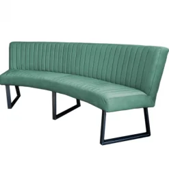 Eetkamerbank - Hengelo - stof Element turquoise 15 - geschikt voor ovale tafel 200 cm