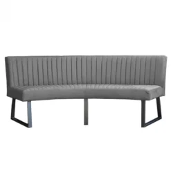 Eetkamerbank - Hengelo - stof Element cementgrijs 23 - geschikt voor ovale tafel 240 cm