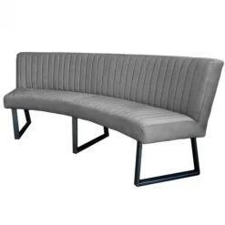 Eetkamerbank - Hengelo - stof Element cementgrijs 23 - geschikt voor ovale tafel 240 cm