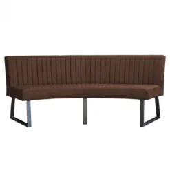 Eetkamerbank - Hengelo - stof Element donkerbruin 25 - geschikt voor ovale tafel 240 cm