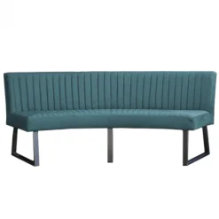 Eetkamerbank - Hengelo - stof Element petrol 14 - geschikt voor ovale tafel 240 cm